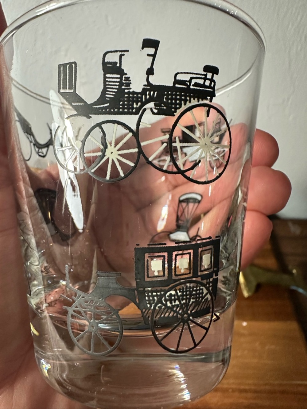 Vintage Libbey Barware Glasses Set of 4 – Mid Century Horse Carriage Design - Picture 7 of 8